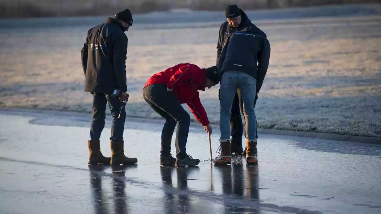 Friese plaats Burgum organiseert vandaag de eerste marathon op natuurijs