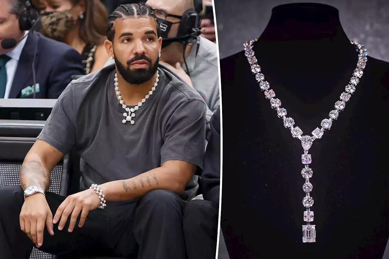 Drake gets custom necklace with 42 diamonds from engagements he ‘never did’