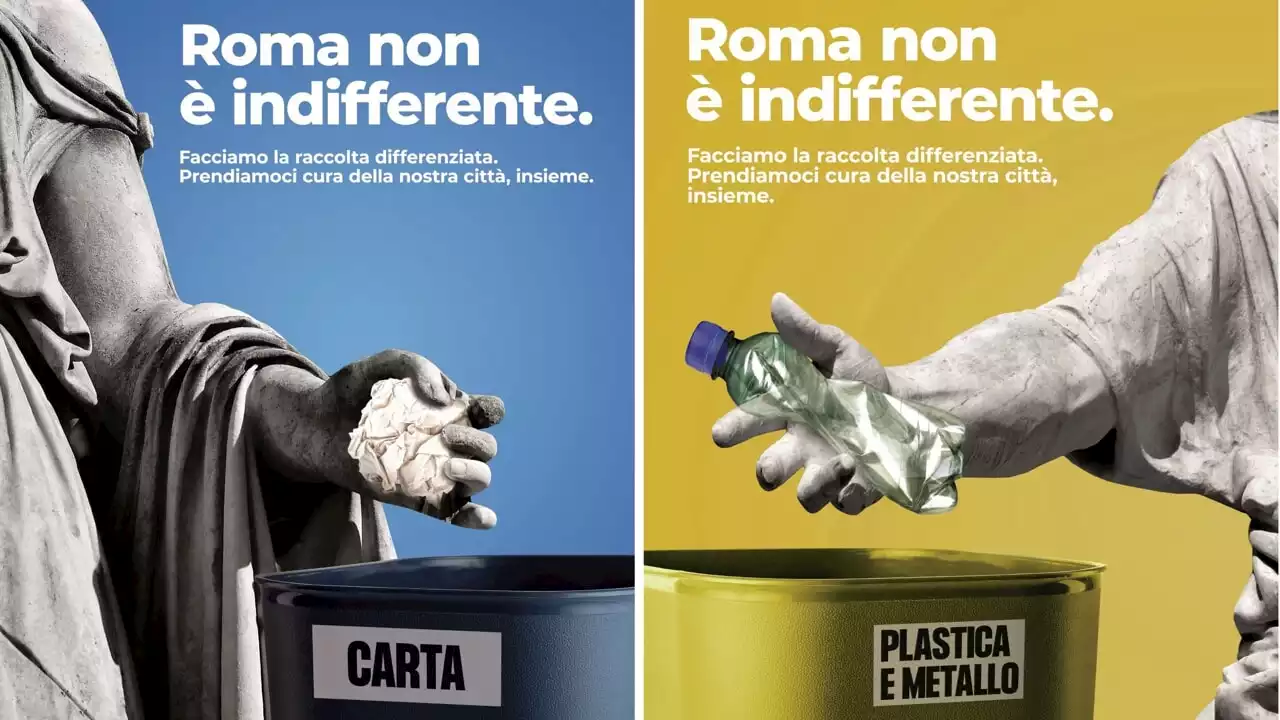 “Roma non è indifferente”: c’è una nuova campagna per migliorare la raccolta dei rifiuti