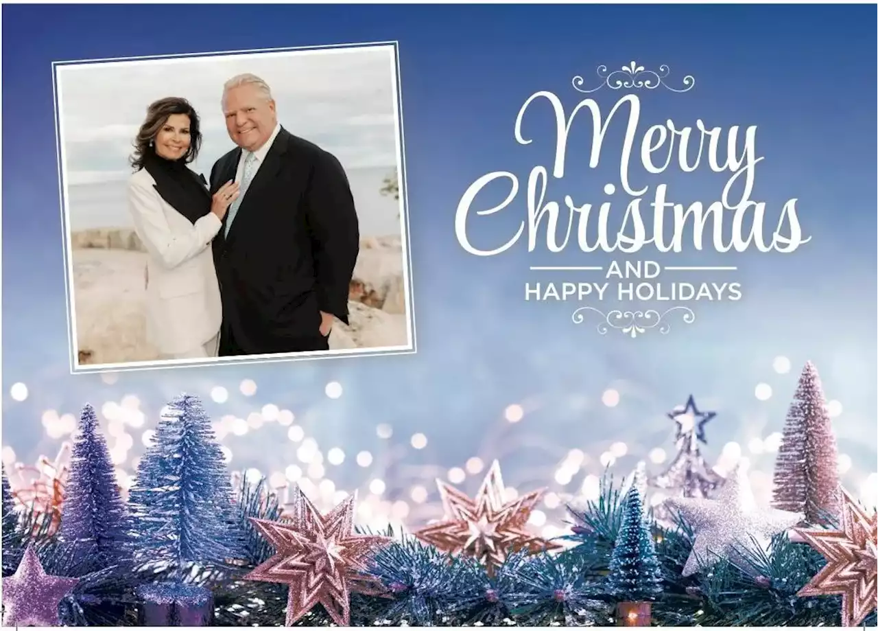 Doug Ford’s family rift over COVID-19 measures plays out on his Christmas card