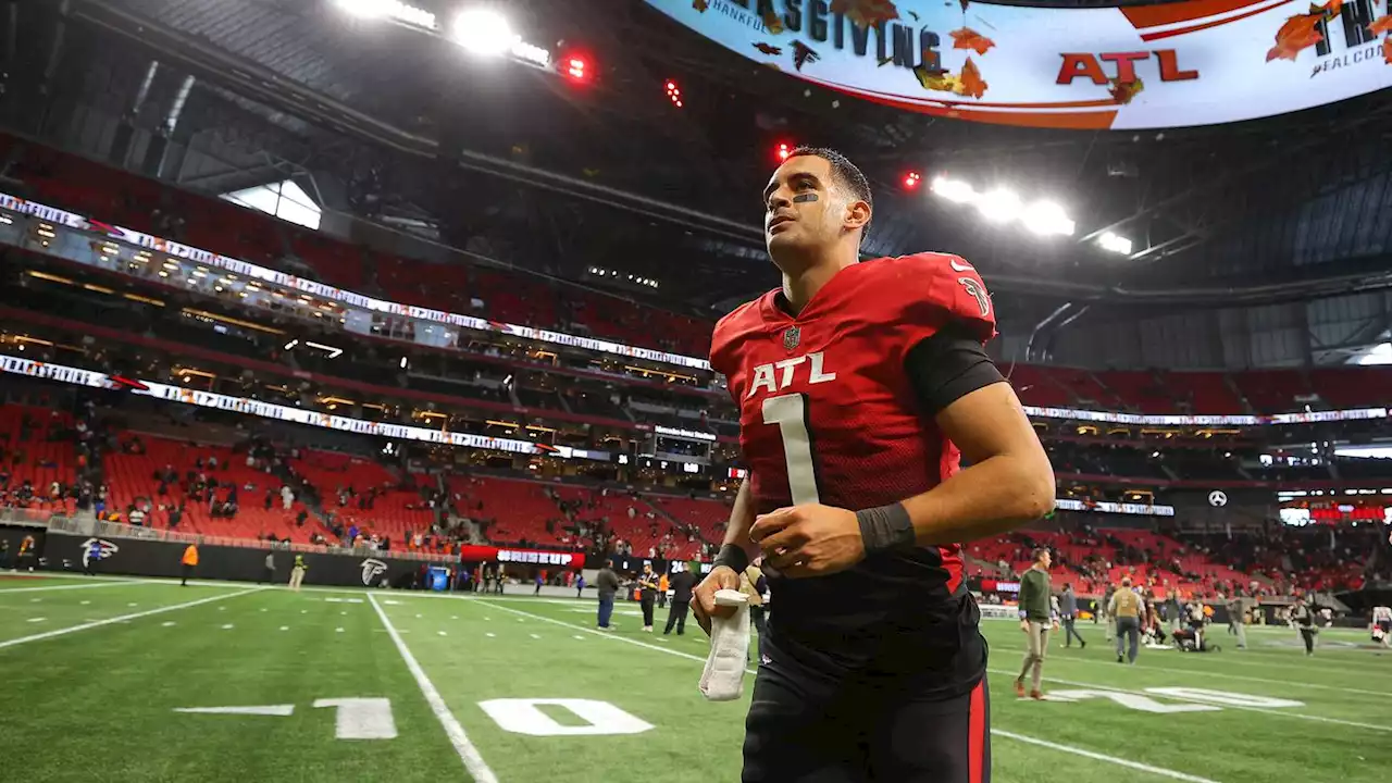 Falcons QB Marcus Mariota leaves after benching, team unsure if he will return