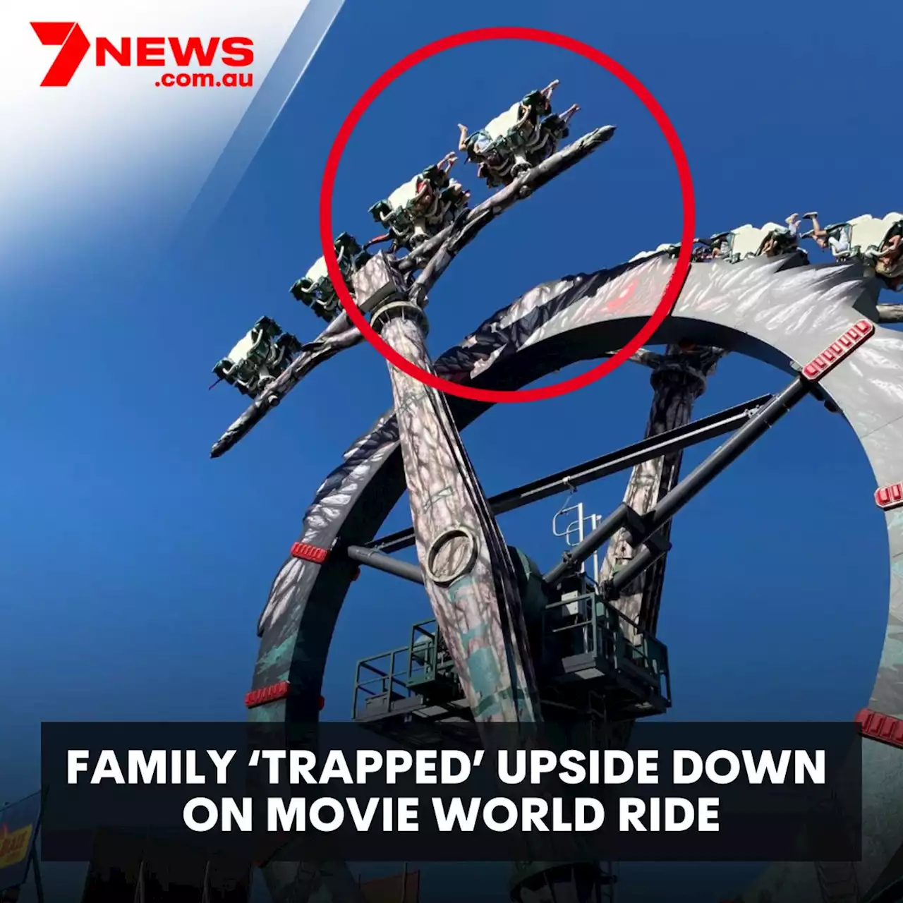 Theme park terror as group ‘trapped’ upside down on Movie World ride