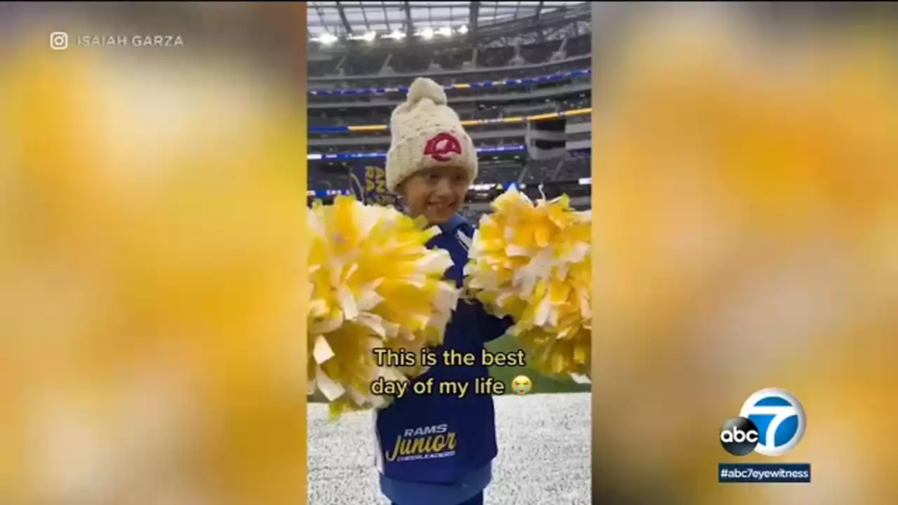 8-year-old cancer patient becomes honorary LA Rams cheerleader for a day