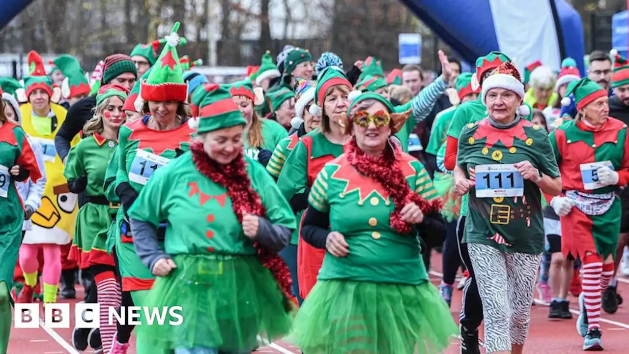 Hundreds of Santa's elves raise money for mental health charity