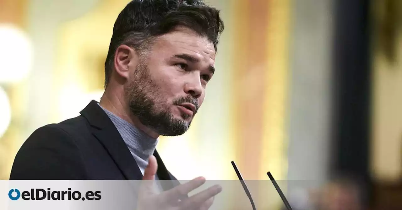 Gabriel Rufián, desde la tribuna del Congreso: “Hablo con miedo a que Tejero entre con toga”