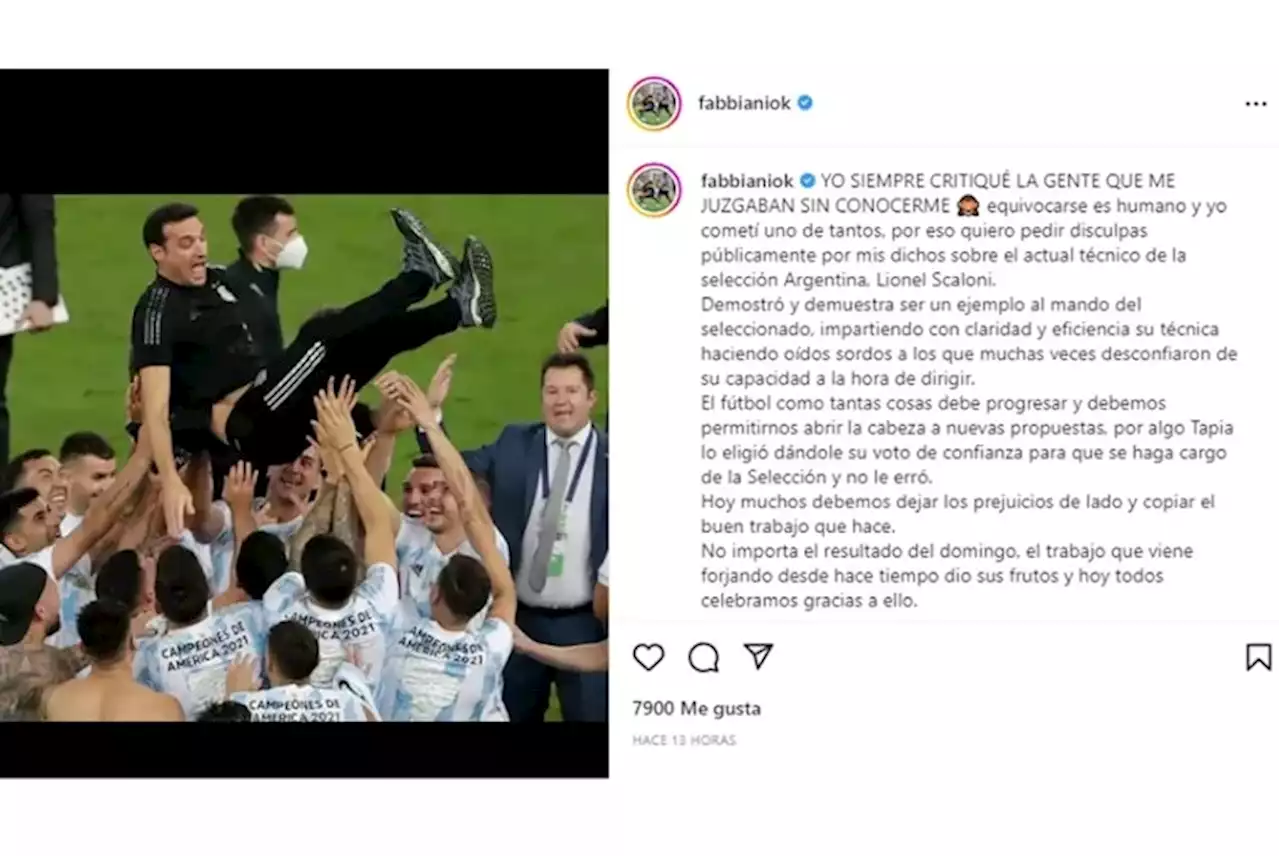 Mundial Qatar 2022: “el Ogro” Cristian Fabbiani le pidió disculpas a Lionel Scaloni a través de una carta