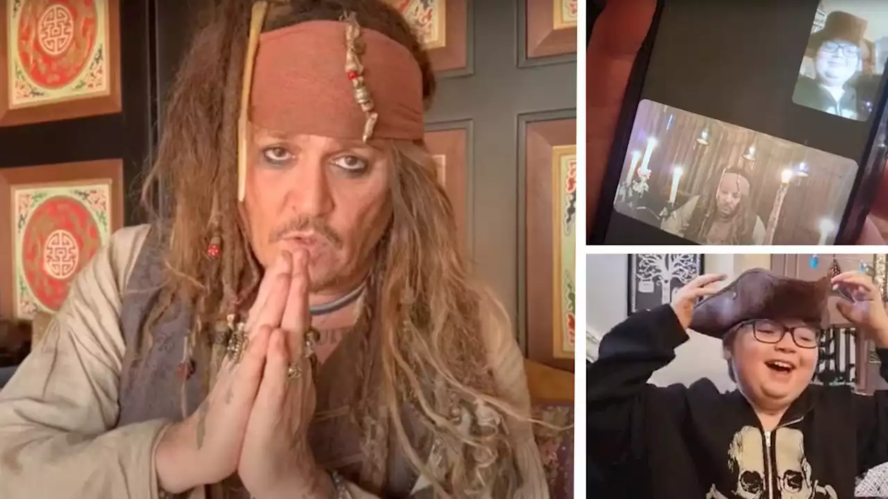 Johnny Depp appears as Jack Sparrow in touching video message for terminally-ill child