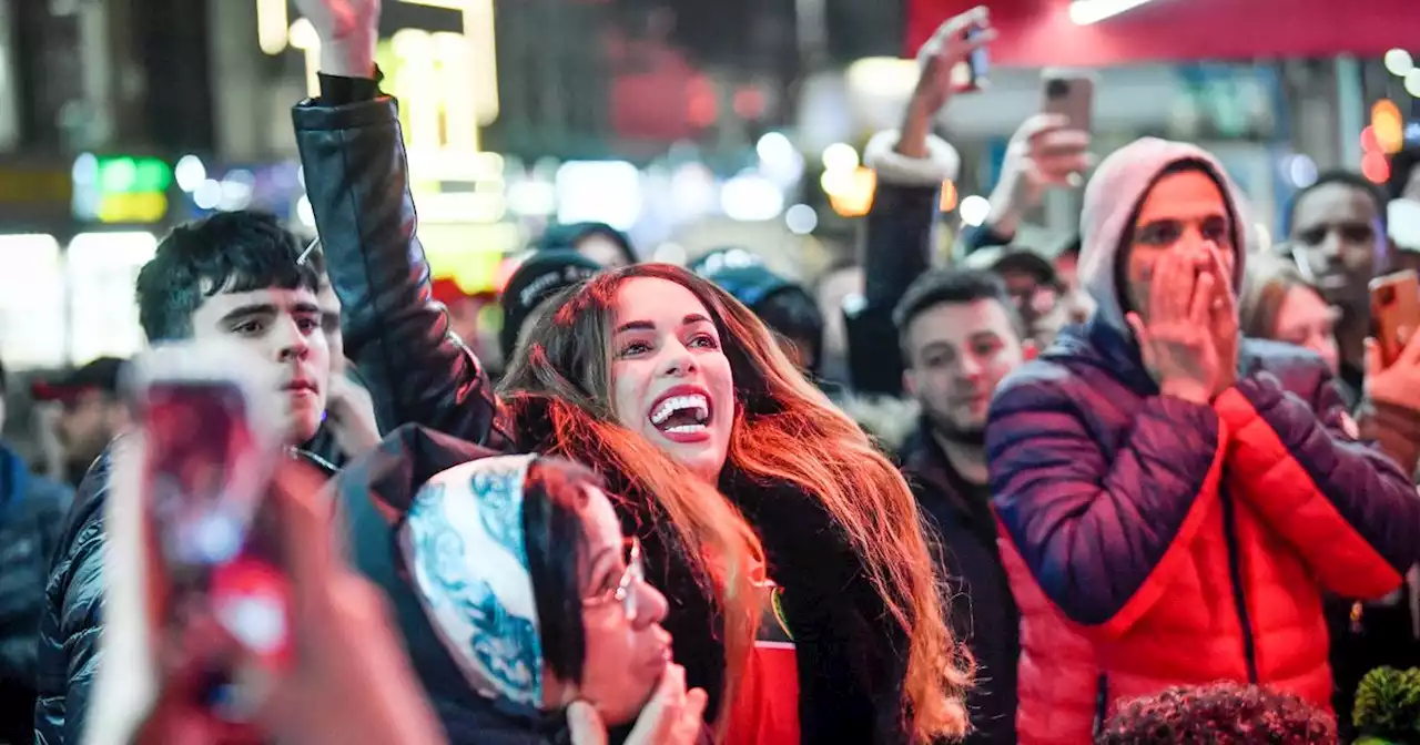 Hundreds of 'proud' Moroccan fans flood Curry Mile to watch team make history