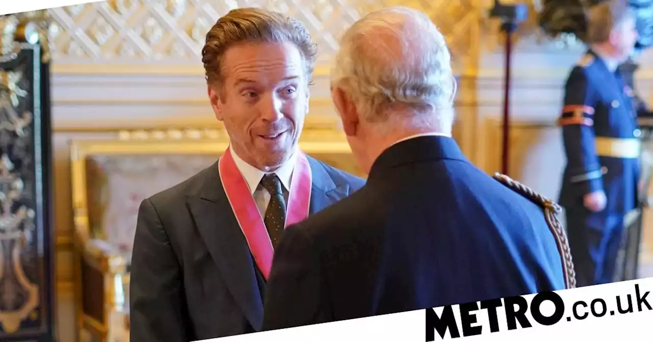 Damian Lewis beams as he gets CBE from King Charles for drama and charity work