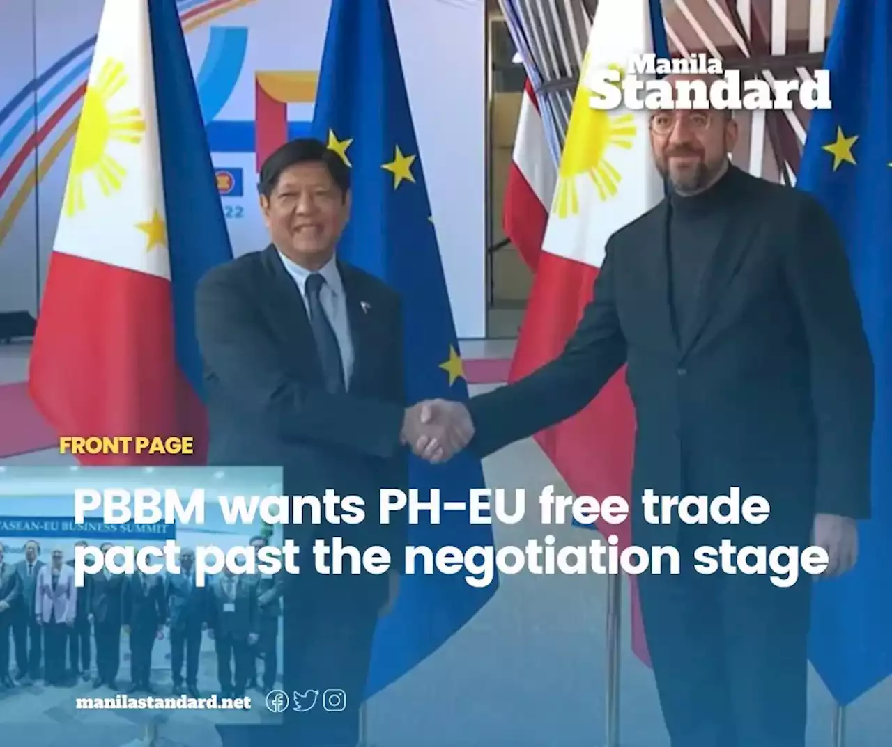 PBBM wants PH-EU free trade pact past the negotiation stage