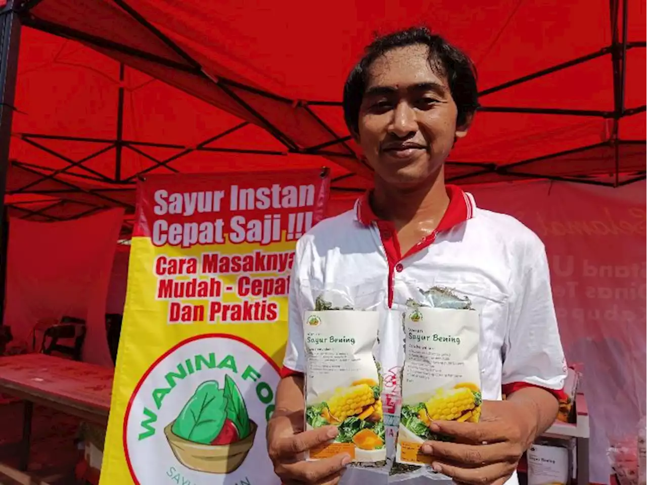 Pemuda Desa Tangkil Sragen Ciptakan Sayur Bening Instan, Cukup Diseduh Jadi