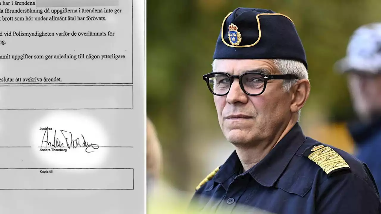 Thornbergs beslut: Anmälningarna skulle inte skickas vidare