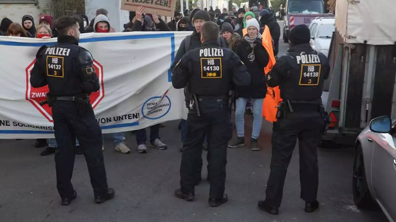 protest gegen zwangsräumung in walle