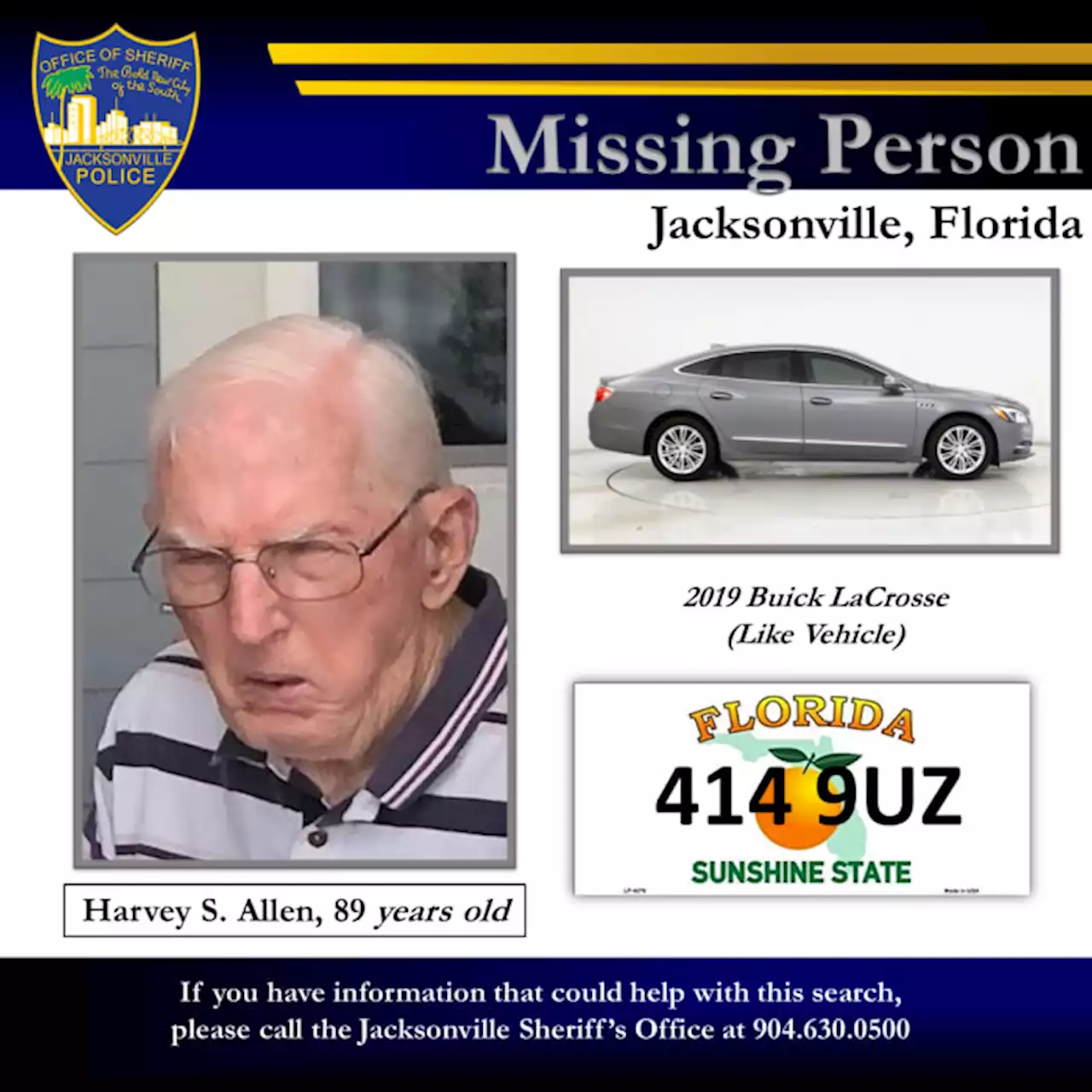 Jacksonville police seek missing endangered man