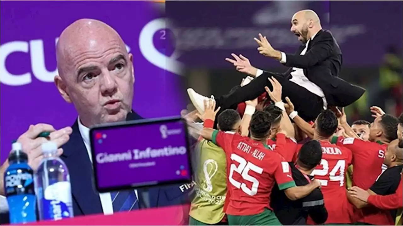 رئيس الفيفا يشيد بأداء منتخب المغرب بالمونديال.. 'أرفع القبعة للأسود' - عربي21