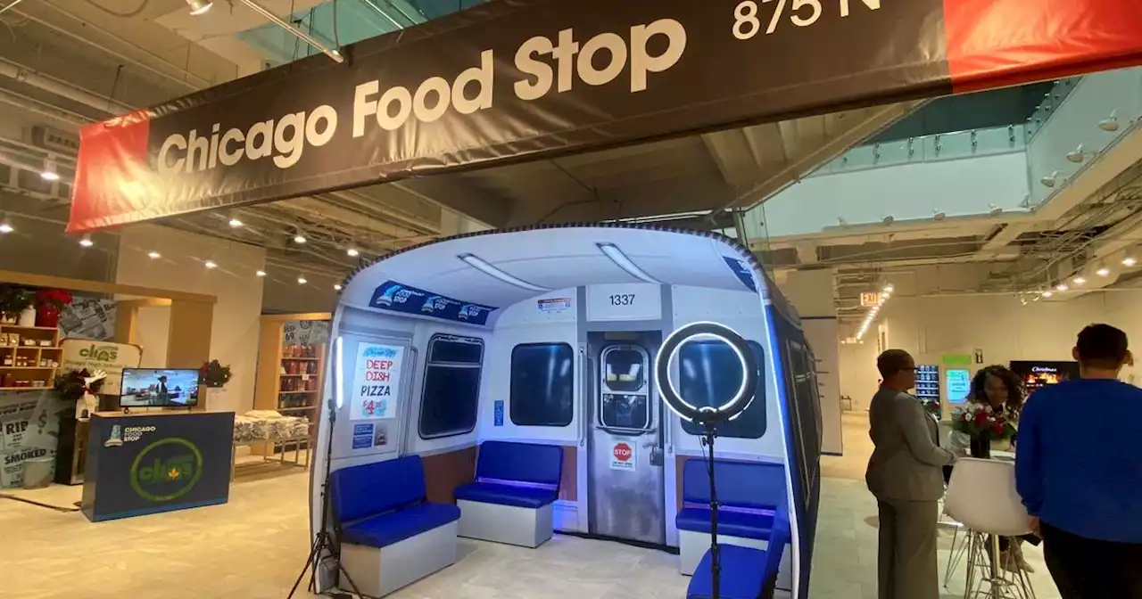 The 'Chicago Food Stop' is the newest city pop-up featuring holiday gifts and CTA selfie station