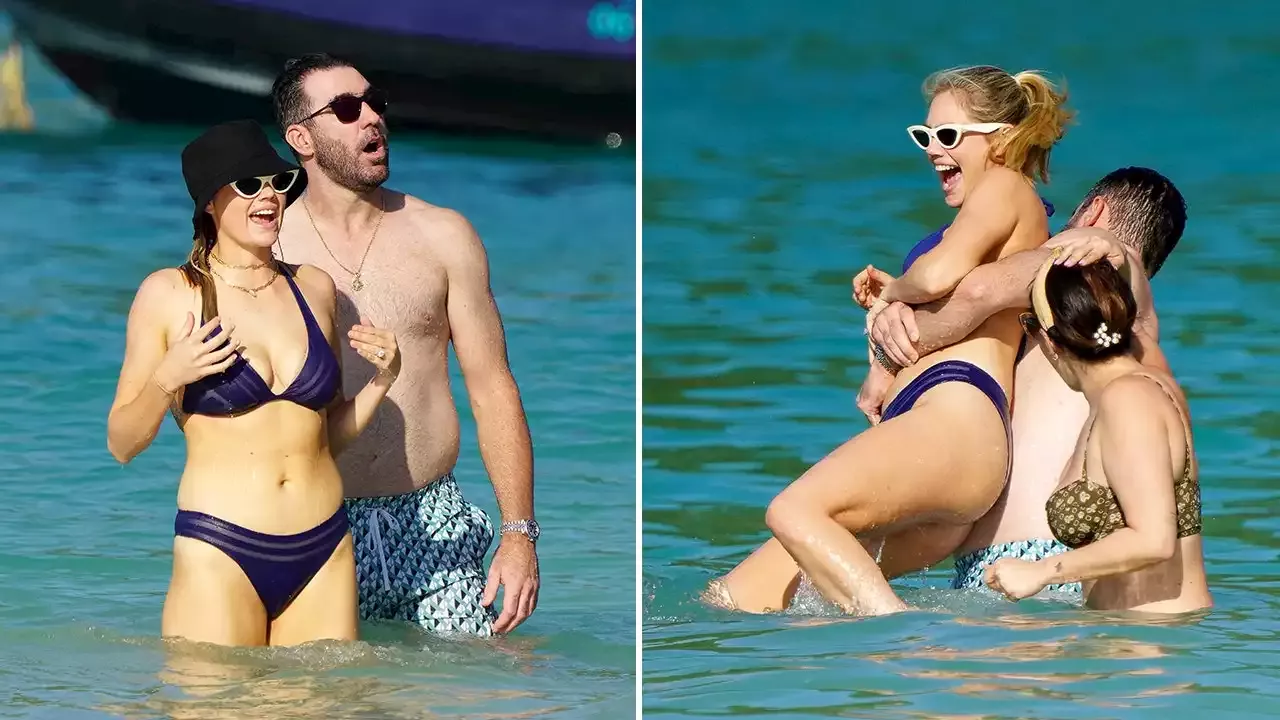 Kate Upton and Justin Verlander splash around in St. Barts after