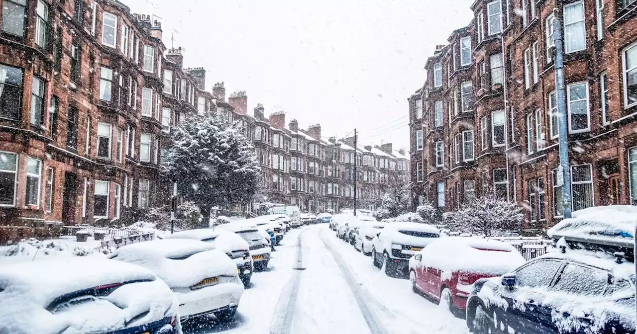 Amber weather warning for heavy snow in Glasgow issued by Met Office