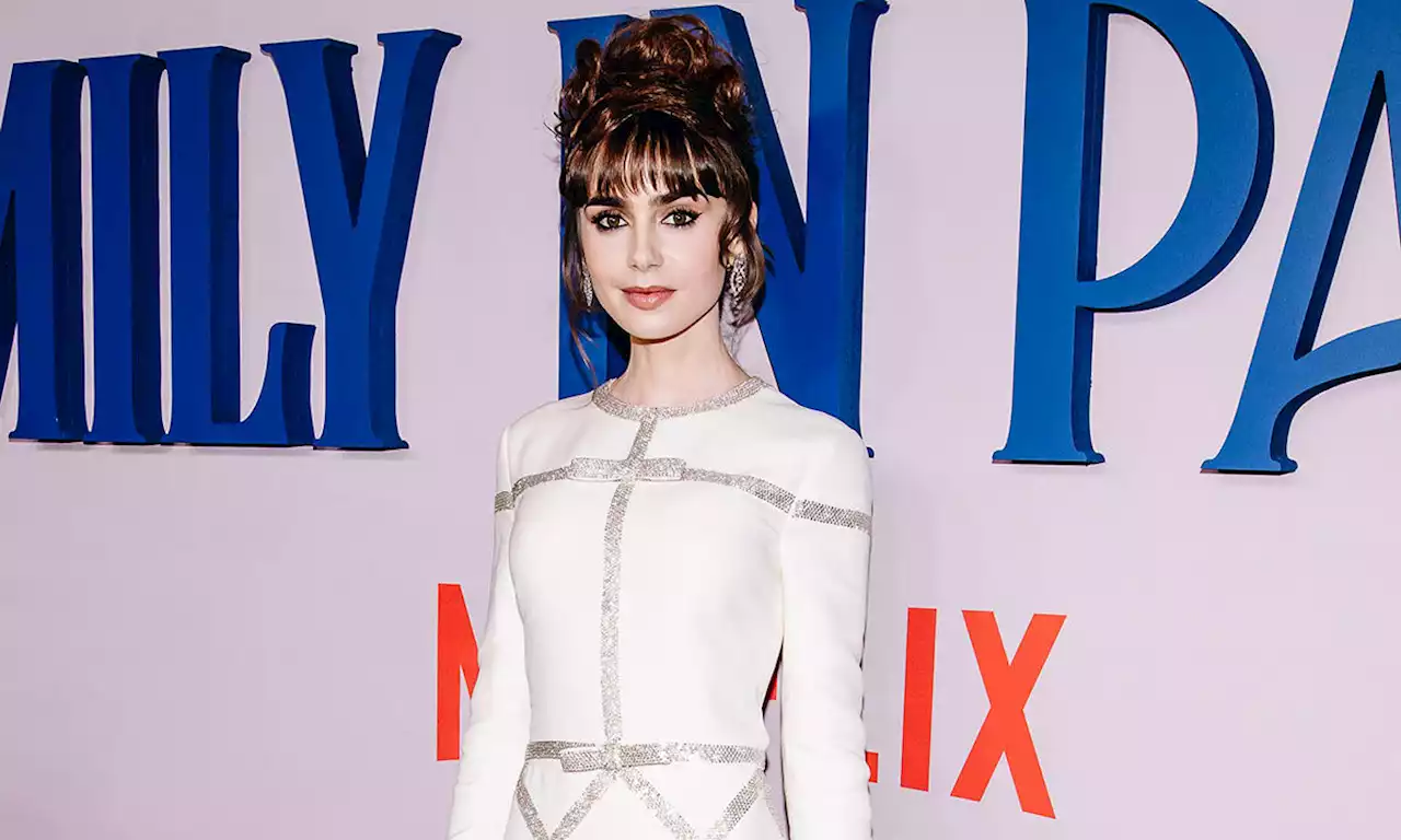 Lily Collins is a vision in Valentino at the Emily In Paris season 3 screening