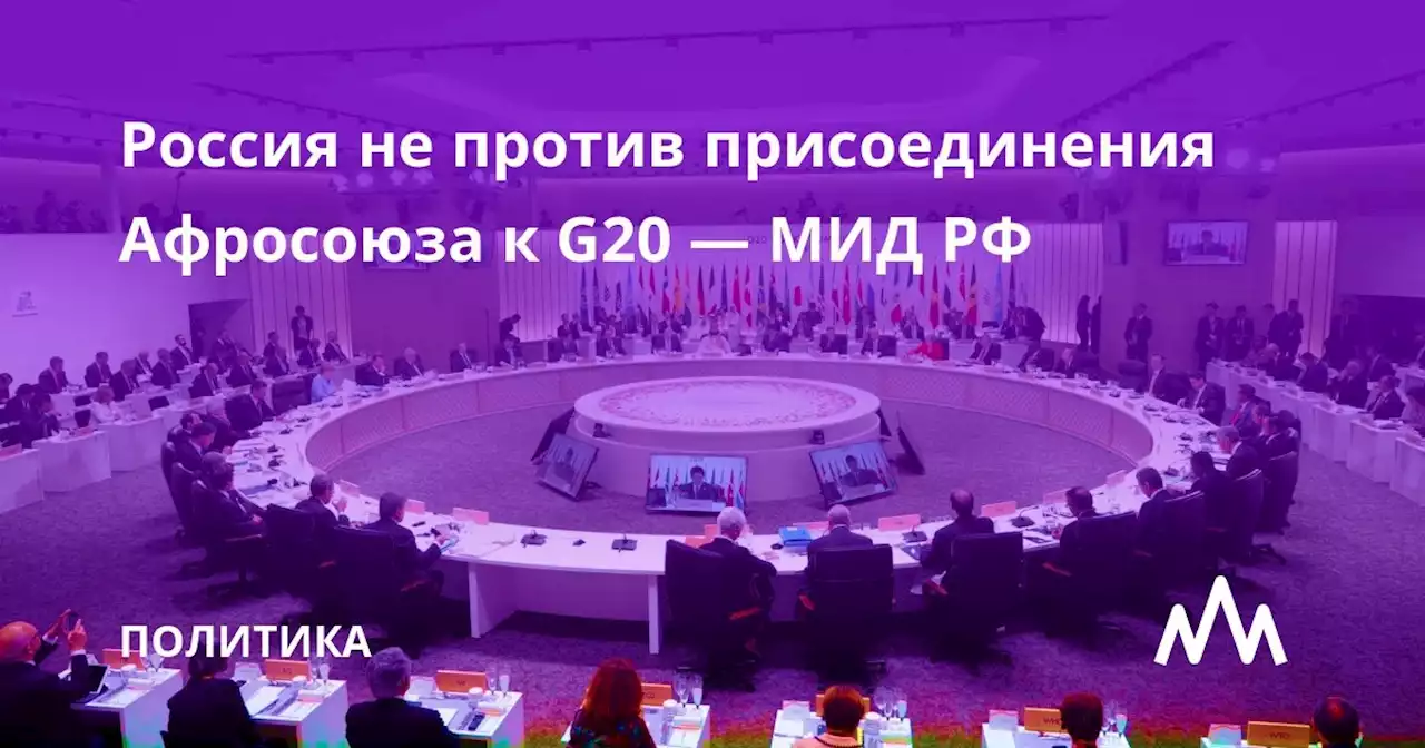 Россия не против присоединения Афросоюза к G20 — МИД РФ