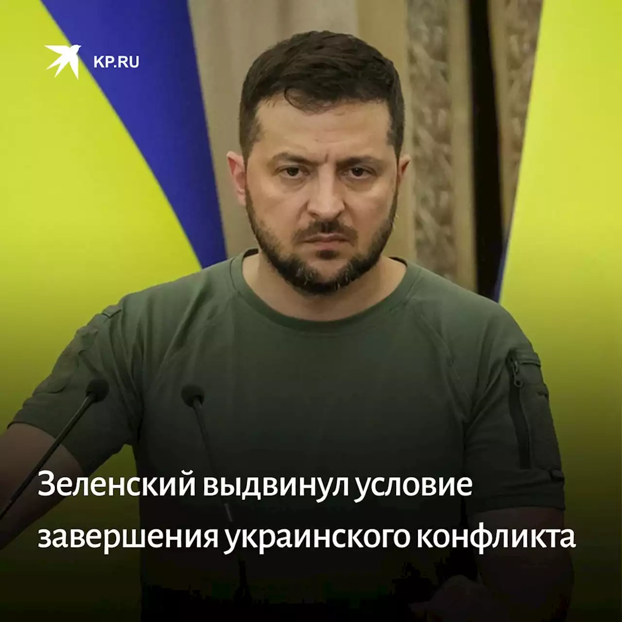 Зеленский выдвинул условие завершения украинского конфликта