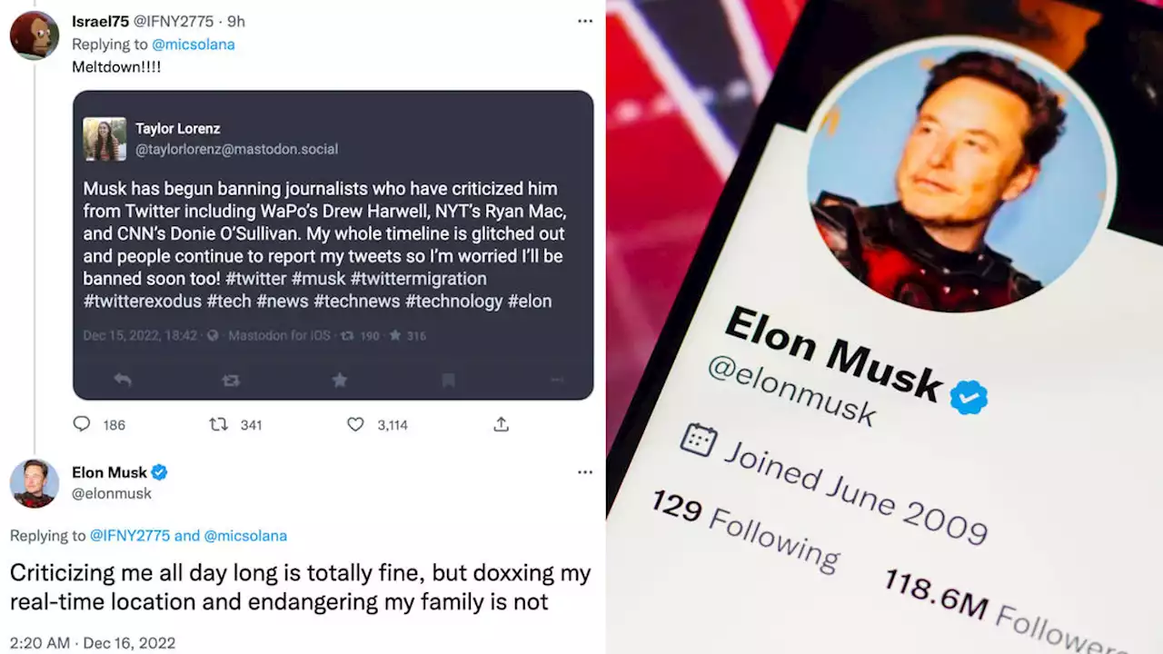 Journalists critical of Elon Musk have Twitter accounts suspended ‘for endangering his family’