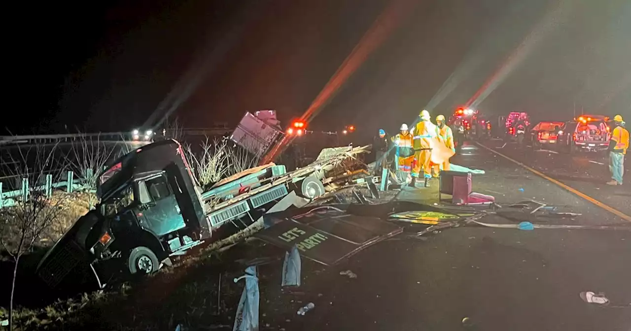 At least 3 dead in crash involving a bus and a tractor-trailer in Virginia