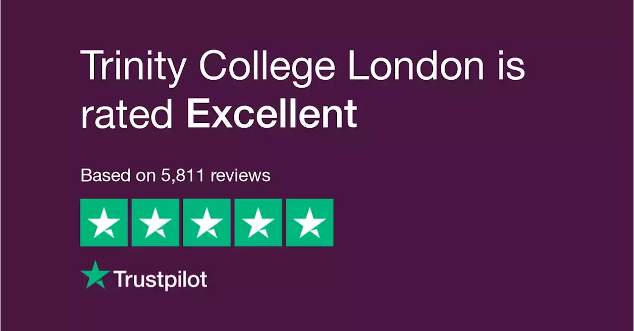 Trinity College London is rated 'Excellent' with 4.9 / 5 on Trustpilot