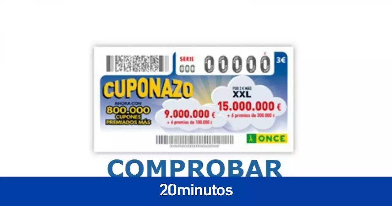 Comprobar cuponazo ONCE: resultados de hoy, viernes 16 de diciembre de 2022