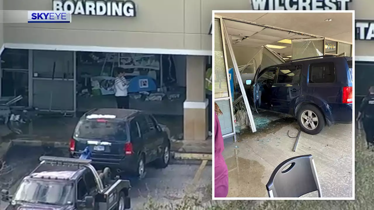 Woman in SUV accelerates by mistake into southwest Houston animal hospital, witnesses say