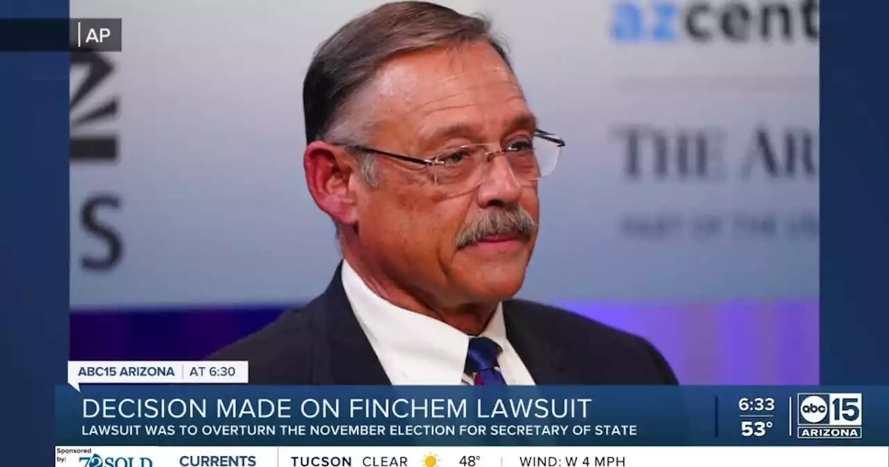 Judge dismisses Finchem lawsuit with prejudice