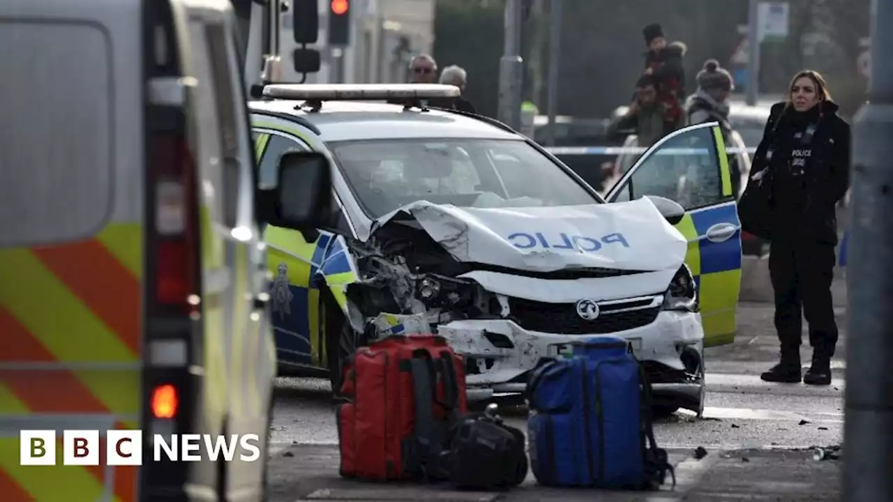 Police car en-route to earlier crash collides with another vehicle