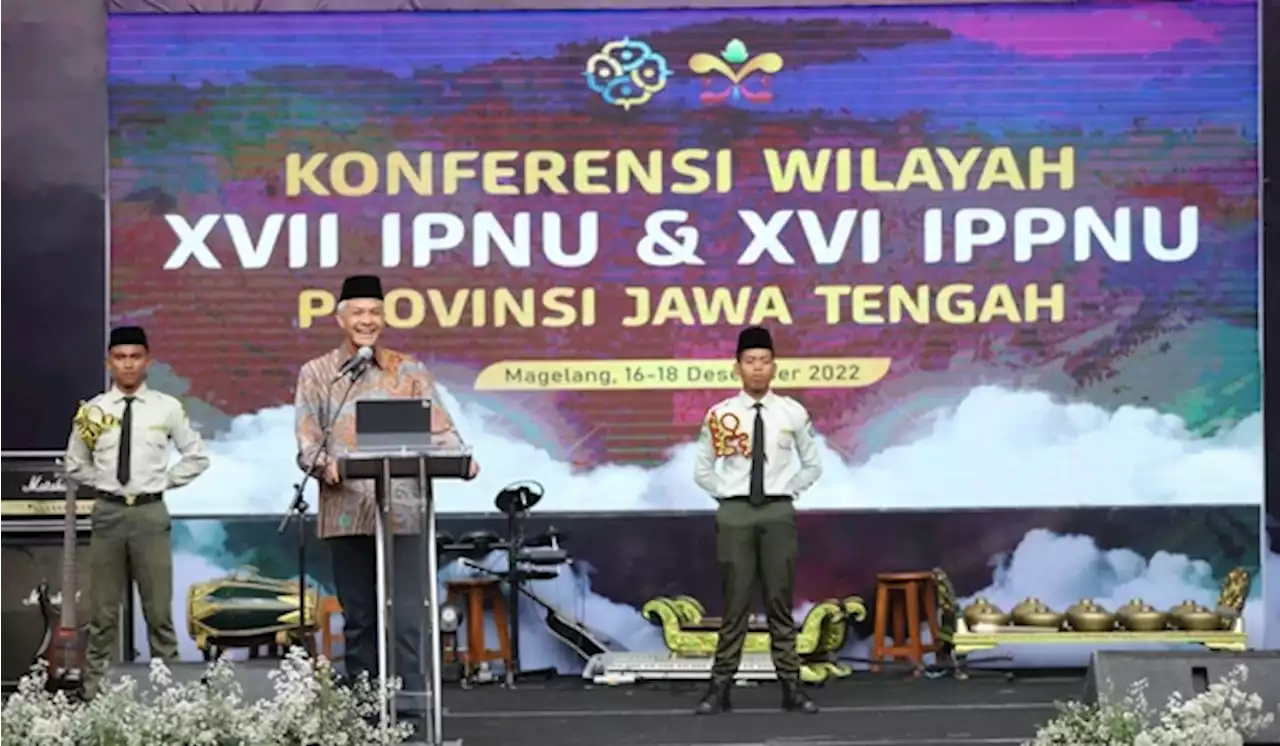 Buka Konferwil IPNU-IPPNU Jateng, Ganjar Ajak Santri Jadi Penegak Nilai Pancasila