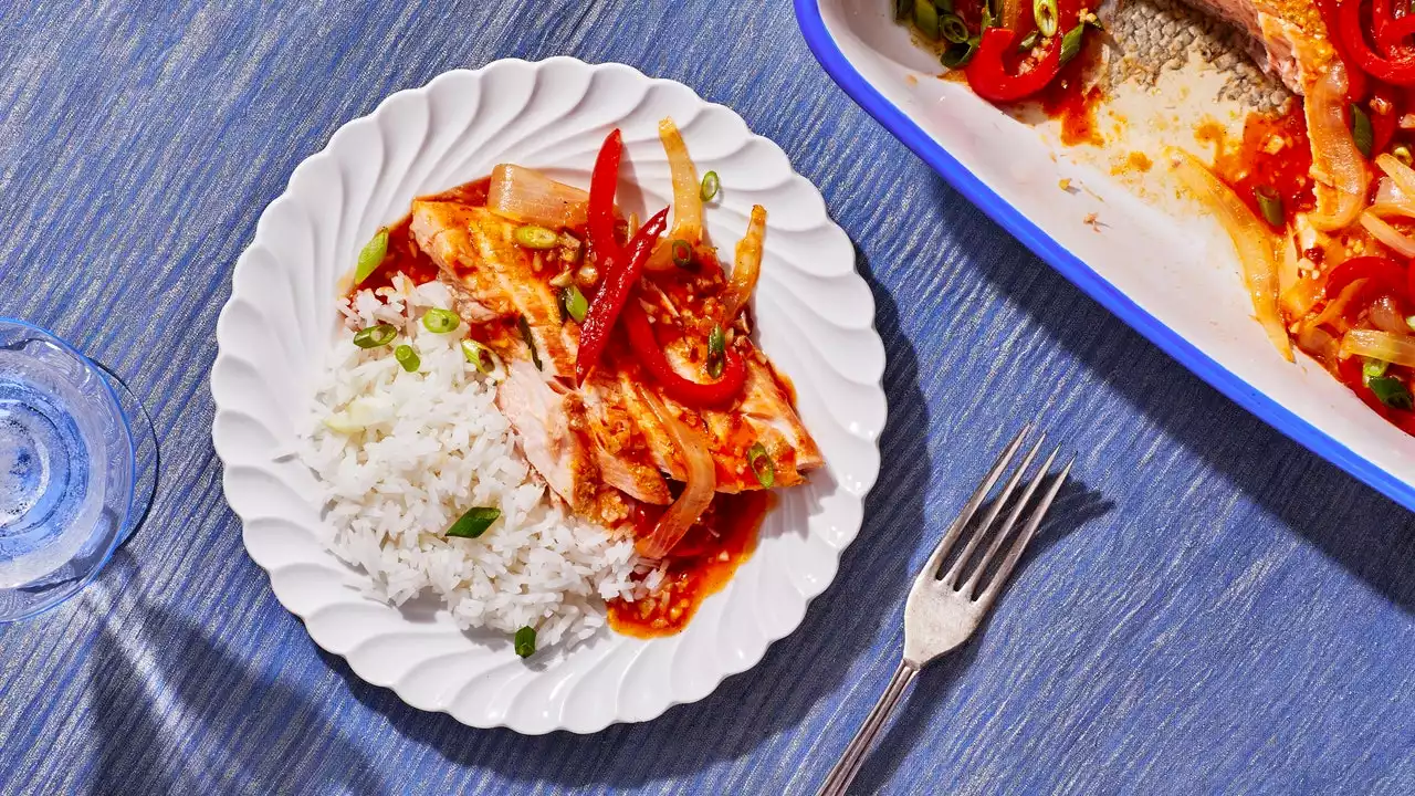 Saucy, Tangy Slow-Roast Sambal Salmon