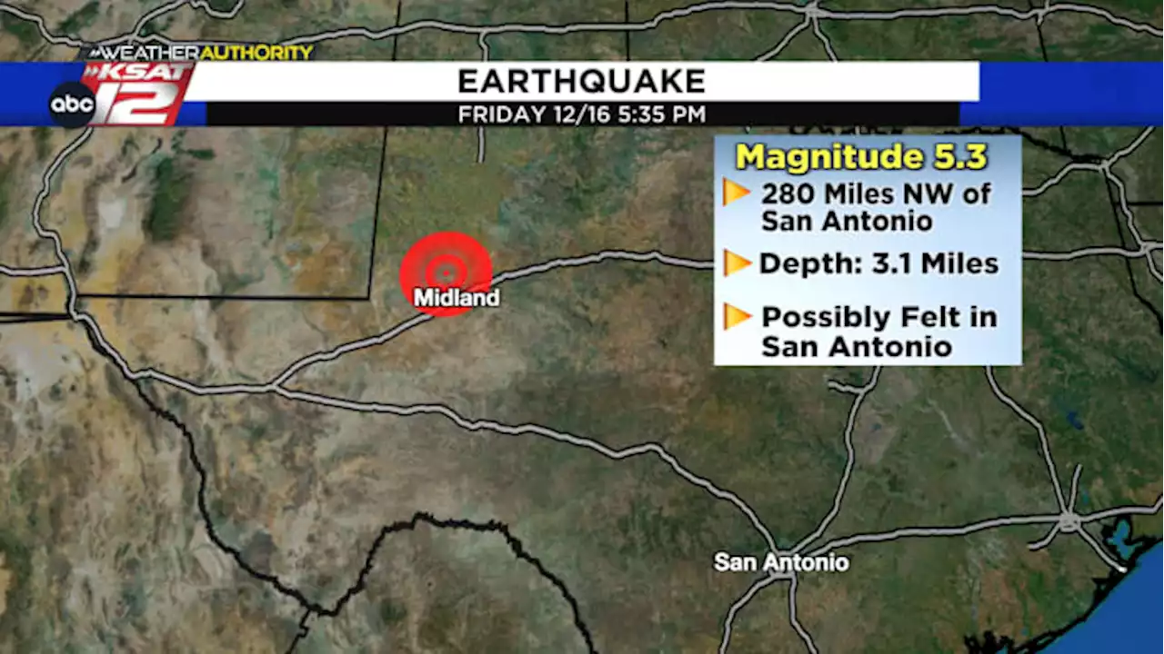 San Antonio residents may have felt a shake following 5.3 magnitude West Texas earthquake