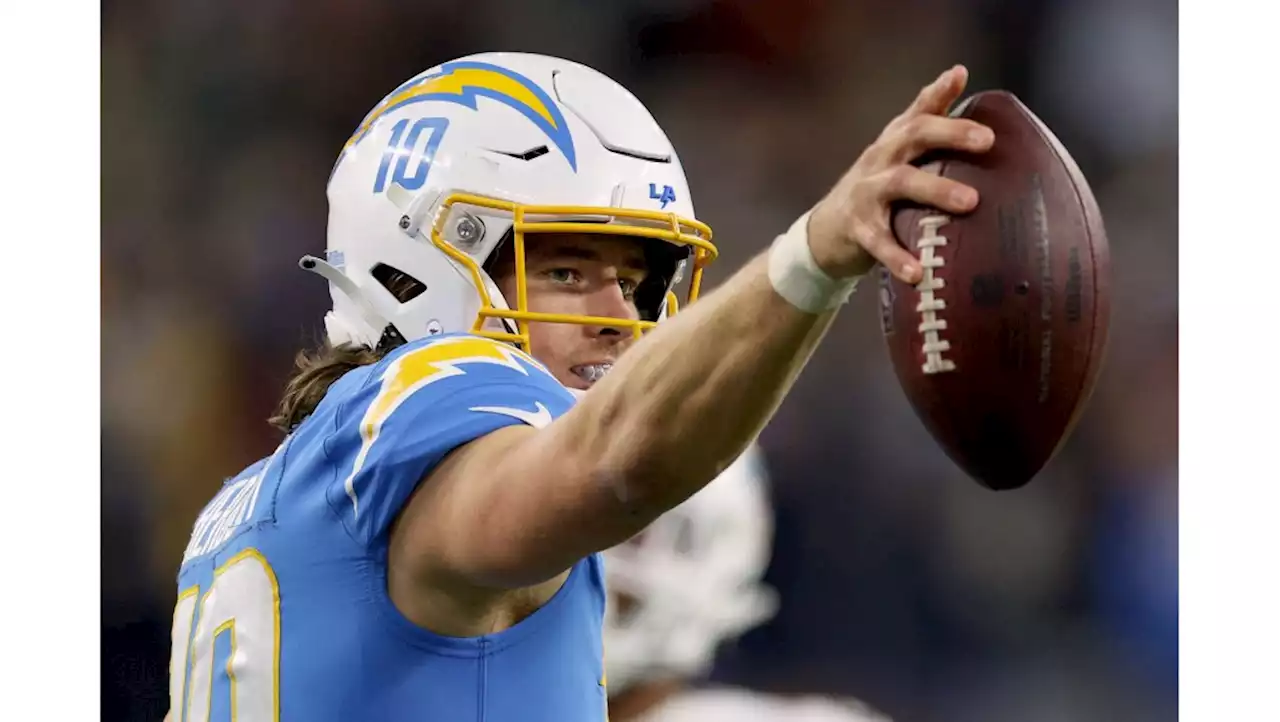 Chargers’ Justin Herbert leading with arm, legs as well as his heart