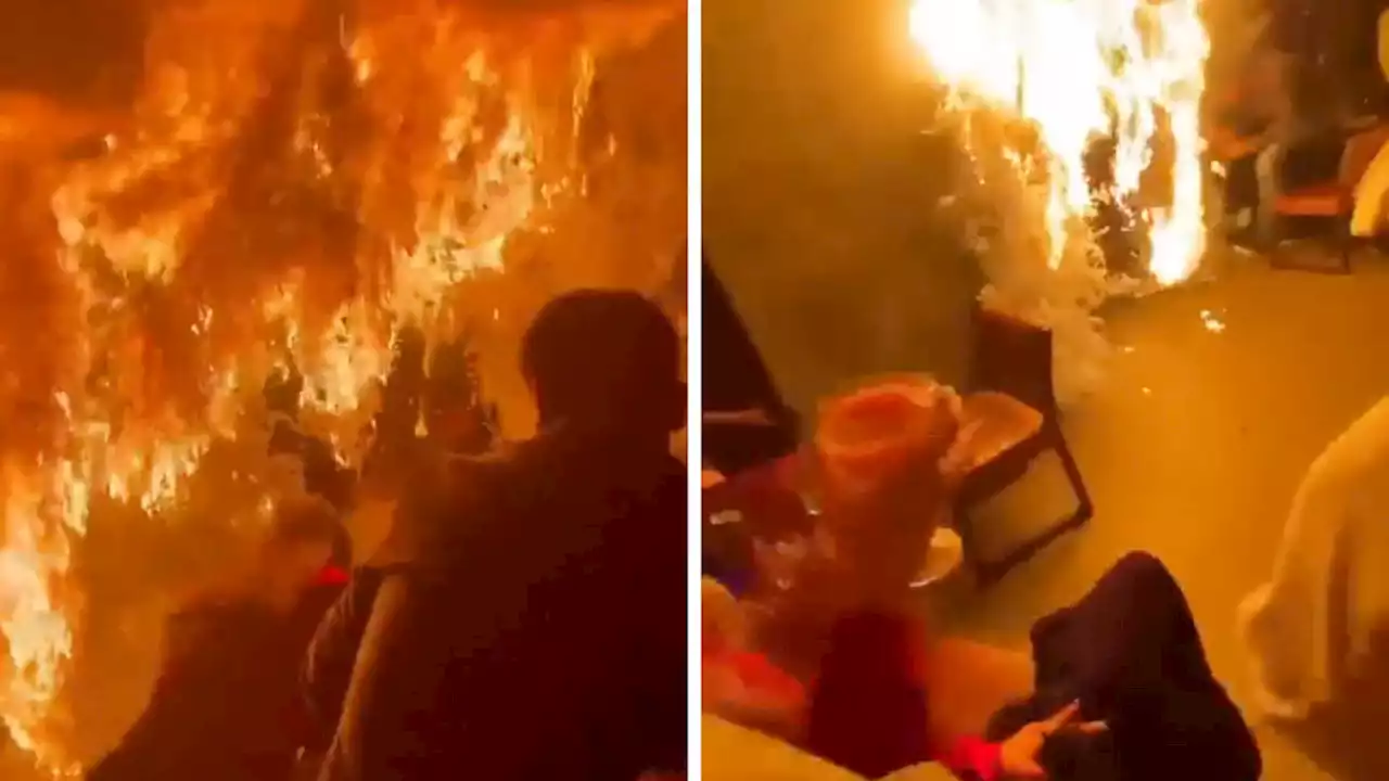 Terrified diners rush to safety after fire breaks out at posh London restaurant