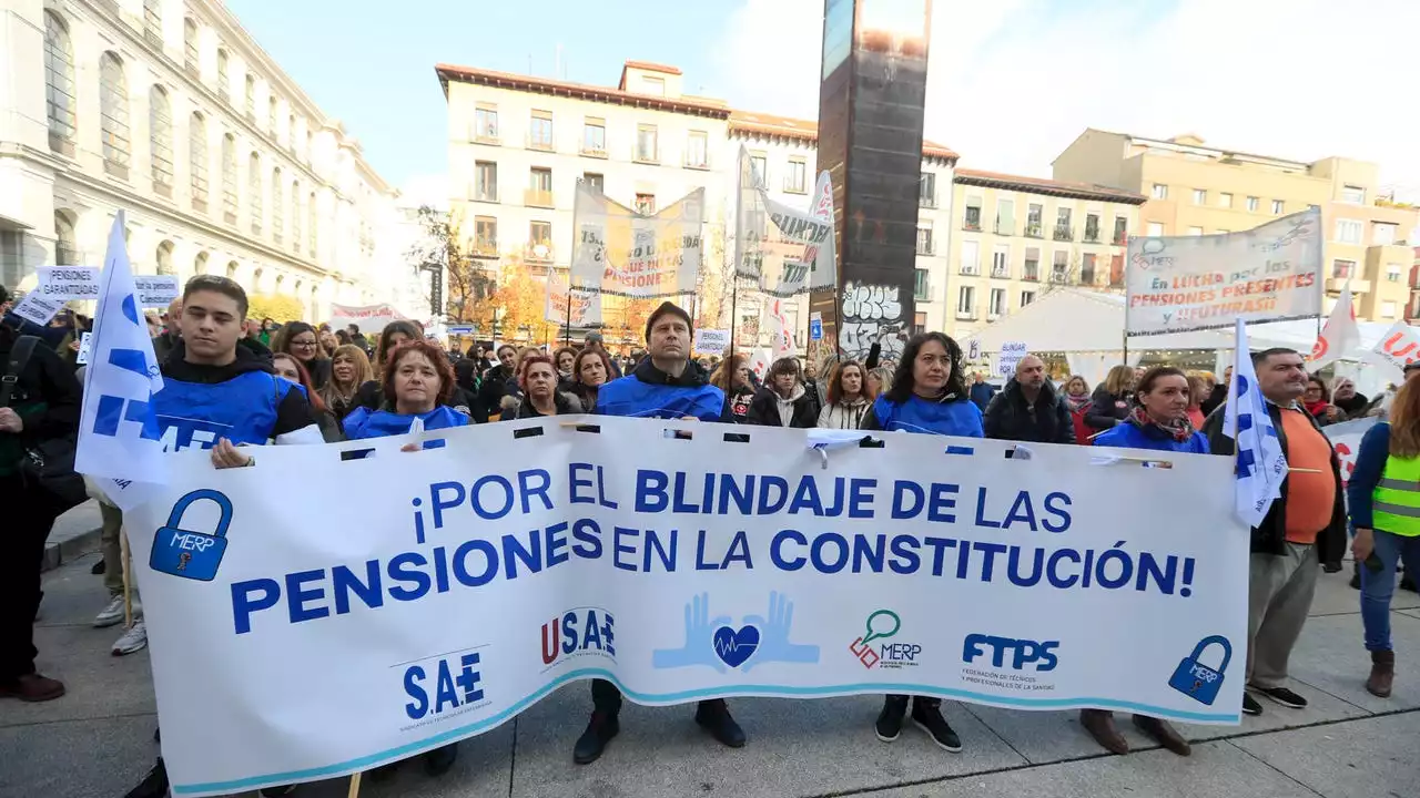 Manifestación en Madrid para el blindaje de las pensiones: piden convertirlas en un derecho fundamental