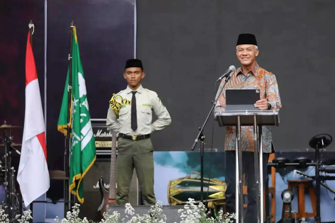 Buka Konferwil IPNU-IPPNU Jateng, Ganjar Ajak Santri Jadi Penegak Nilai Pancasila