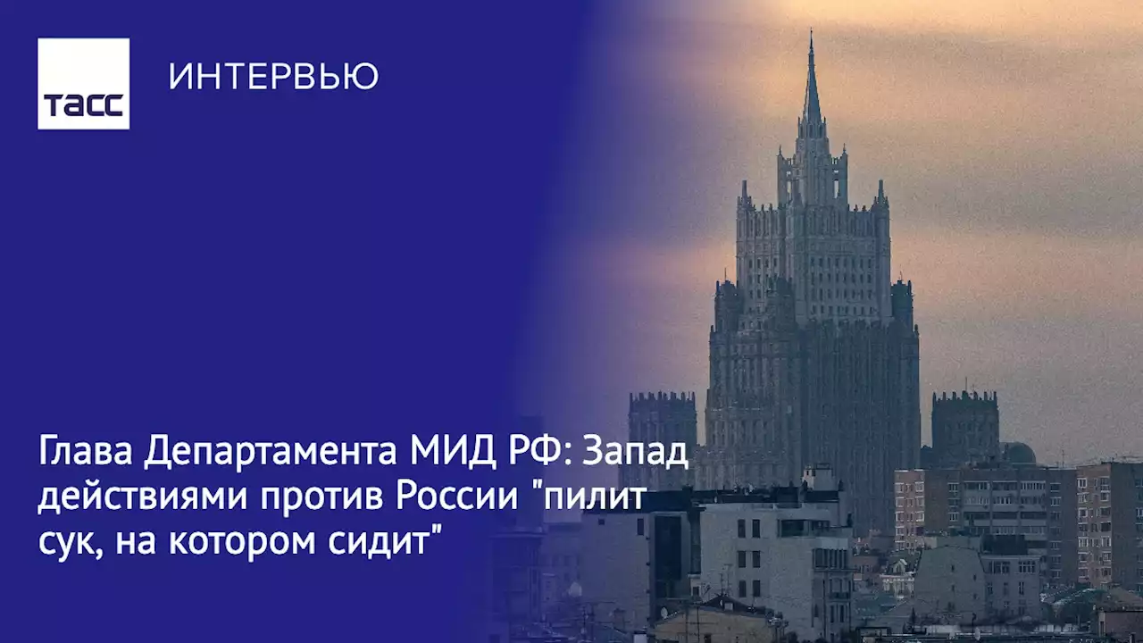 Глава Департамента МИД РФ: Запад действиями против России 'пилит сук, на котором сидит' - Интервью ТАСС