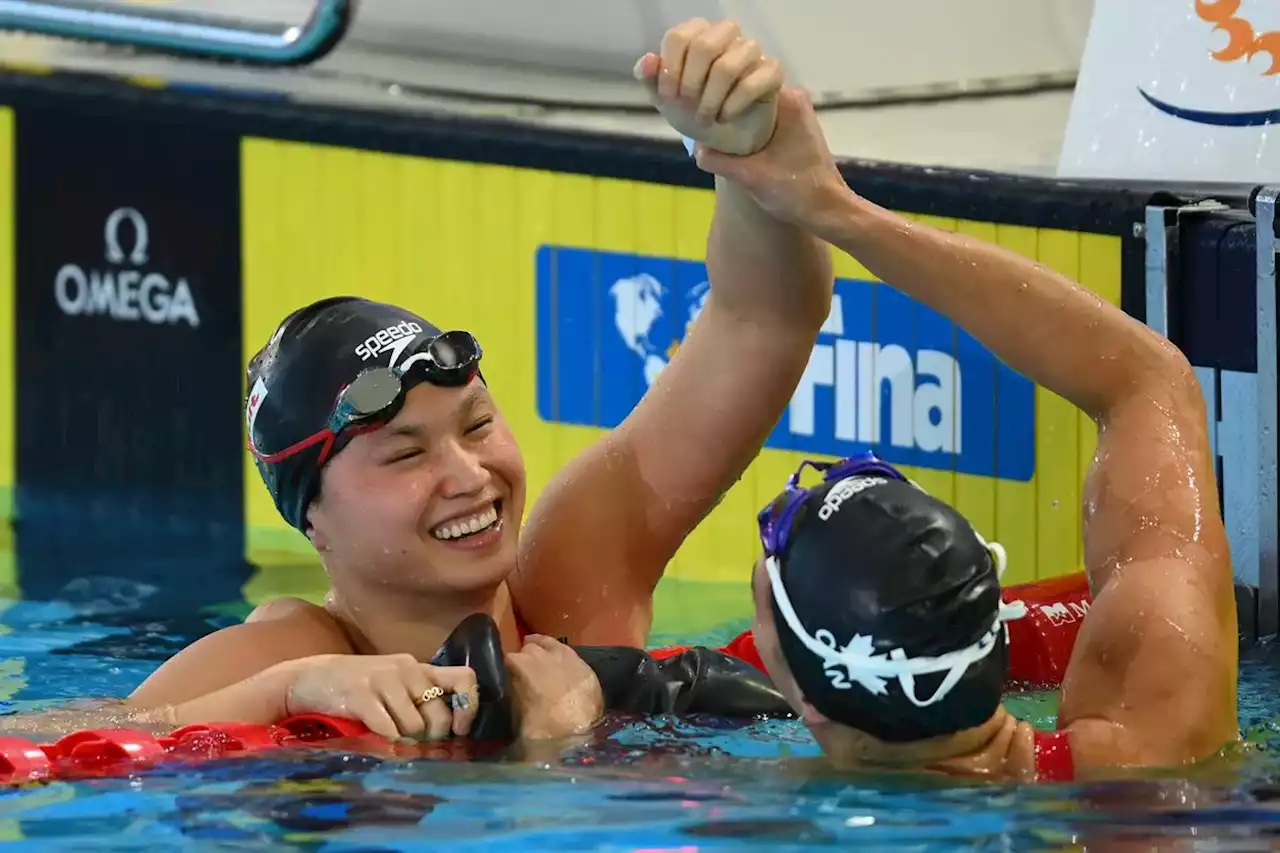 Maggie Mac Neil breaks her own 50-metre backstroke world record at short course championships