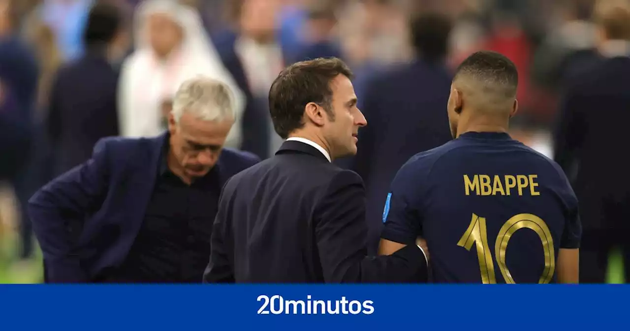 El consuelo de Macron a Mbappé tras la derrota en la final del Mundial