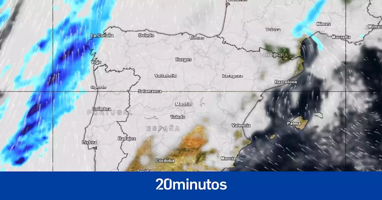 La semana empieza con lluvia y rachas de viento: estas son las zonas más afectadas