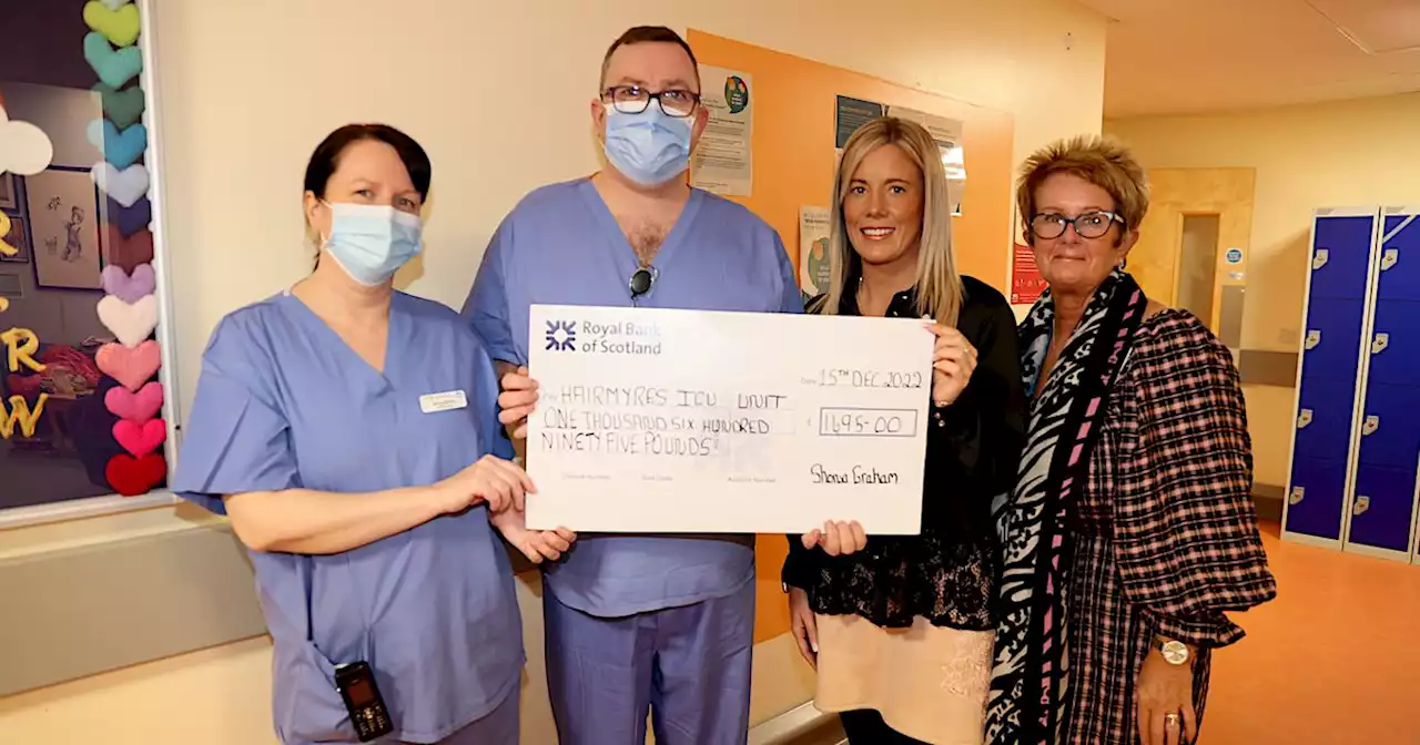 Family of beloved dad who passed away from COVID hand over cheque to ICU staff