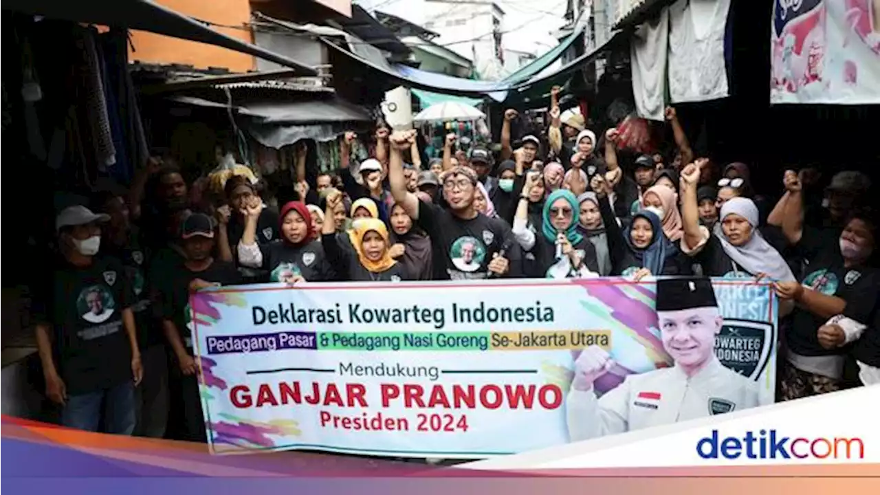 Komunitas Warteg-Pedagang Pasar Jakut Dukung Ganjar Jadi Presiden 2024