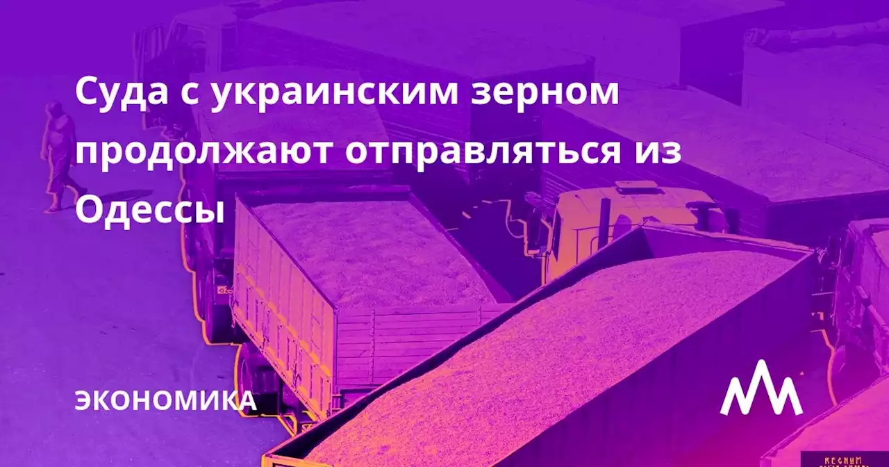 Суда с украинским зерном продолжают отправляться из Одессы