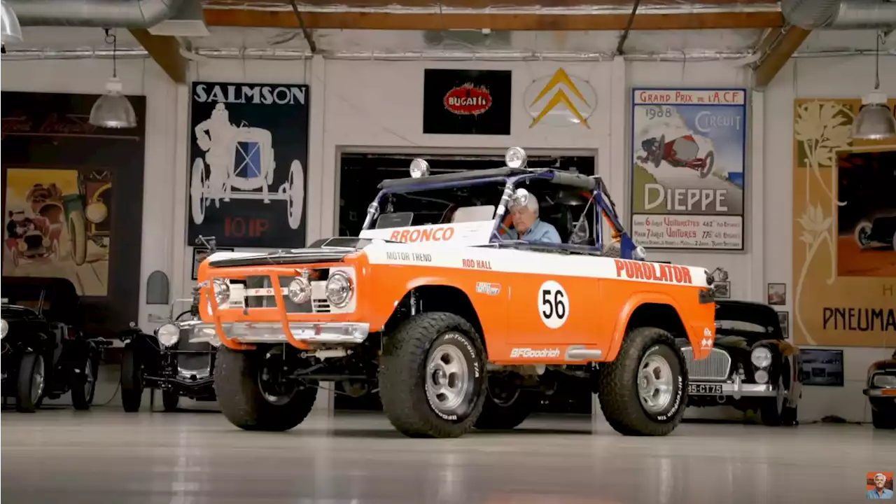 Jay Leno checks out off-road legend Rod Hall's Ford Bronco