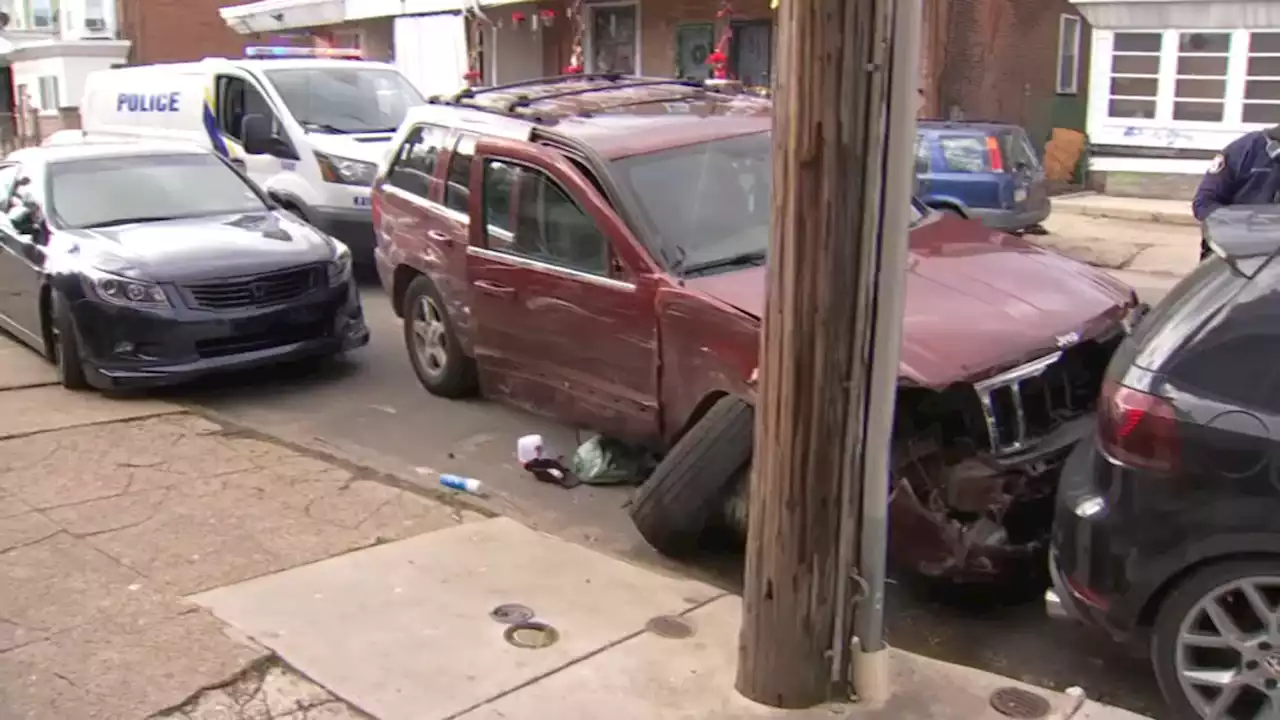 8 Cars, Including Philadelphia Police Cruiser, Damaged in Chase and Crash