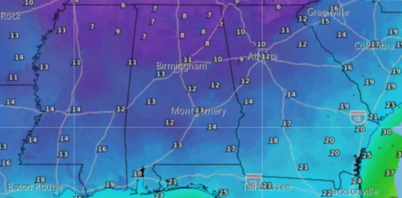 Alabama faces cold, wind and maybe snow as Christmas nears