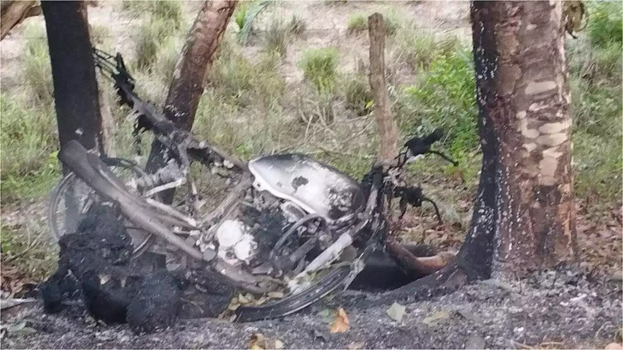 Mueren calcinados dos jóvenes en accidente de moto en Chimichagua